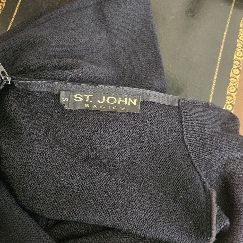 St. John Black Cowl Neck Sweater - Picture 6 of 6